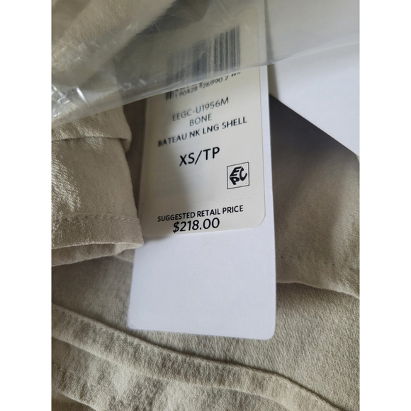 Eileen Fisher Sand Silk Sleevless Georgette Crepe Size XS $218 - Picture 9 of 9